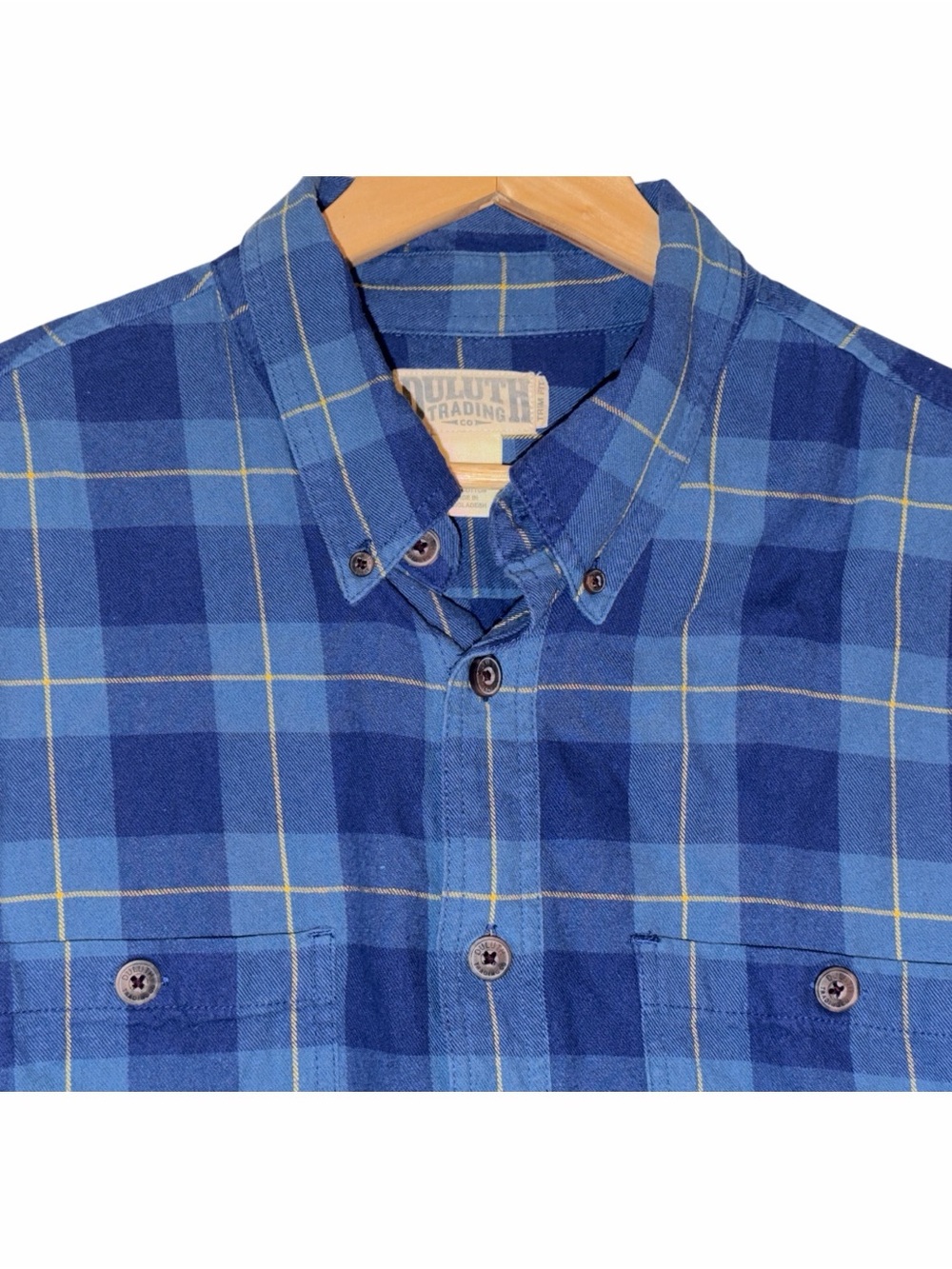 Duluth Trading Co XL Tall Flannel 100% Cotton Rugged Workwear 90s Grunge
